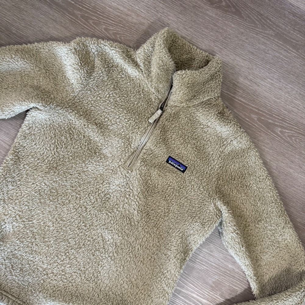 Patagonia Los Gatos 1/4 Zip Fleece Pullover Womens Medium Tan STY25235 ELKH